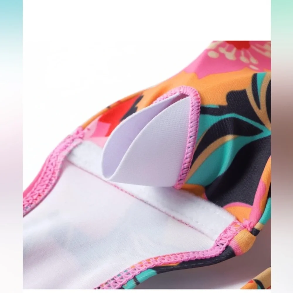 Women High Wasited Bikini Shoulder Strap 2‎ Piece High Cut String Swimsuits S